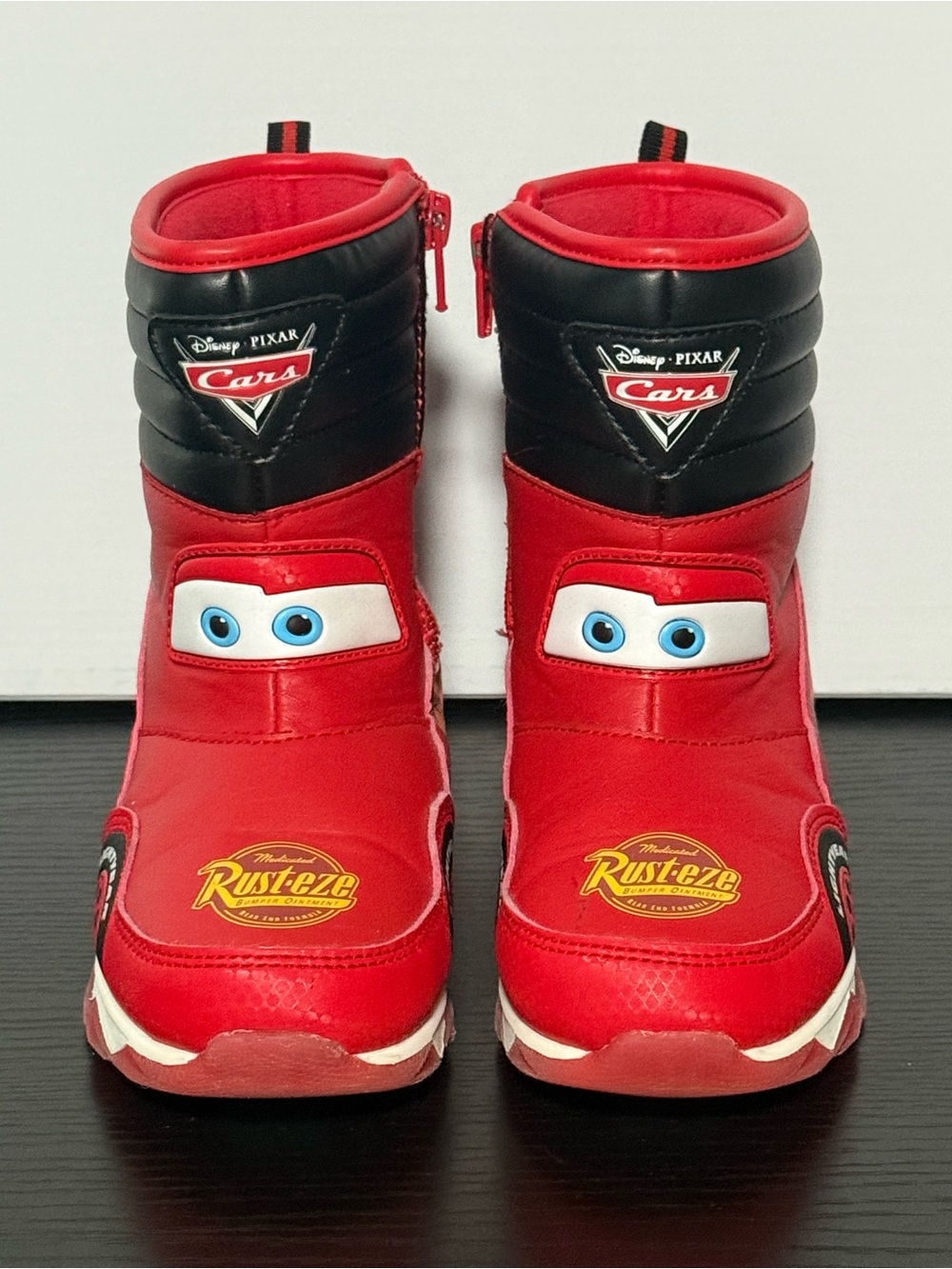 Boys (Size 12) Disney Pixar CARS Lightning McQueen Snow Boots w/Zipper Race Car - Picture 5 of 8